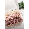 image:imageLings moment Artificial Wedding Flowers 4 x Bridesmaid Bouquet DIY Kit in Dusty Rose amp Dark Green Mixed Greenery