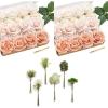 image:imageLings moment Artificial Wedding Flowers 4 x Bridesmaid Bouquet DIY Kit in Ballet Pointe amp Kiwi Colada Mixed Greenery