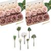 image:imageLings moment Artificial Wedding Flowers 4 x Bridesmaid Bouquet DIY Kit in Dusty Rose amp Dark Green Mixed Greenery