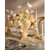 image:imageLings Moment Artificial Sweet Pea Flowers 8pcs Butter Yellow Fake Sweetpea with Stems Bulk Faux Silk Sweet Peas Wedding Filler Flower for Outdoors Centerpieces Bouquet Floral Arrangments DecorationYlwbutter Yellow