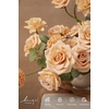 image:imageLings moment Artificial Flowers Fake Silk Orchid Faux Foam Roses Combo for DIY Wedding Bouquets Centerpieces Arrangements Bridal Shower Party Home Decorations Tawny Beige amp Sand Beige 21pcsOrapricot