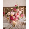 image:imageLings moment Artificial Flowers Fake Silk Orchid Faux Foam Roses Combo for DIY Wedding Bouquets Centerpieces Arrangements Bridal Shower Party Home Decorations Tawny Beige amp Sand Beige 21pcsPkpowder Pink  Berry Pink  Cream