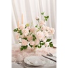 image:imageLings moment Artificial Flowers Fake Silk Orchid Faux Foam Roses Combo for DIY Wedding Bouquets Centerpieces Arrangements Bridal Shower Party Home Decorations Tawny Beige amp Sand Beige 21pcsPkpowder Pink