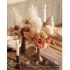 image:imageLings moment Artificial Flowers Fake Silk Orchid Faux Foam Roses Combo for DIY Wedding Bouquets Centerpieces Arrangements Bridal Shower Party Home Decorations Tawny Beige amp Sand Beige 21pcsOramber  French Orange