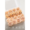 image:imageLings moment Artificial Flowers Fake Silk Orchid Faux Foam Roses Combo for DIY Wedding Bouquets Centerpieces Arrangements Bridal Shower Party Home Decorations Tawny Beige amp Sand Beige 21pcsOrapricot