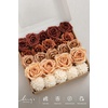 image:imageLings moment Artificial Flowers Fake Silk Orchid Faux Foam Roses Combo for DIY Wedding Bouquets Centerpieces Arrangements Bridal Shower Party Home Decorations Tawny Beige amp Sand Beige 21pcsOramber  French Orange