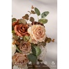 image:imageLings moment Artificial Flowers Fake Silk Orchid Faux Foam Roses Combo for DIY Wedding Bouquets Centerpieces Arrangements Bridal Shower Party Home Decorations Tawny Beige amp Sand Beige 21pcsBrndried Flower  Orange