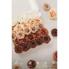 image:imageLings moment Artificial Flowers Fake Silk Orchid Faux Foam Roses Combo for DIY Wedding Bouquets Centerpieces Arrangements Bridal Shower Party Home Decorations Tawny Beige amp Sand Beige 21pcsBrndried Flower  Orange
