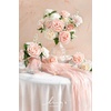 image:imageLings moment Artificial Flowers Fake Silk Orchid Faux Foam Roses Combo for DIY Wedding Bouquets Centerpieces Arrangements Bridal Shower Party Home Decorations Tawny Beige amp Sand Beige 21pcsPkblush  White