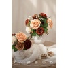 image:imageLings moment Artificial Flowers Fake Silk Orchid Faux Foam Roses Combo for DIY Wedding Bouquets Centerpieces Arrangements Bridal Shower Party Home Decorations Tawny Beige amp Sand Beige 21pcsOramber  French Orange