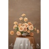 image:imageLings moment Artificial Flowers Fake Silk Orchid Faux Foam Roses Combo for DIY Wedding Bouquets Centerpieces Arrangements Bridal Shower Party Home Decorations Tawny Beige amp Sand Beige 21pcsOrapricot