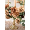 image:imageLings moment Artificial Flowers Fake Silk Orchid Faux Foam Roses Combo for DIY Wedding Bouquets Centerpieces Arrangements Bridal Shower Party Home Decorations Tawny Beige amp Sand Beige 21pcsBrnwalnut Brown  Sand Biege