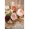 image:imageLings moment Artificial Flowers Fake Silk Orchid Faux Foam Roses Combo for DIY Wedding Bouquets Centerpieces Arrangements Bridal Shower Party Home Decorations Tawny Beige amp Sand Beige 21pcsWhtivory
