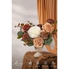 image:imageLings moment Artificial Flowers Fake Silk Orchid Faux Foam Roses Combo for DIY Wedding Bouquets Centerpieces Arrangements Bridal Shower Party Home Decorations Tawny Beige amp Sand Beige 21pcsBrndried Flower  Orange