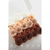 image:imageLings moment Artificial Flowers Fake Silk Orchid Faux Foam Roses Combo for DIY Wedding Bouquets Centerpieces Arrangements Bridal Shower Party Home Decorations Tawny Beige amp Sand Beige 21pcsBrndried Flower  Orange