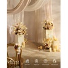 image:imageLings moment Artificial Flowers Fake Silk Orchid Faux Foam Roses Combo for DIY Wedding Bouquets Centerpieces Arrangements Bridal Shower Party Home Decorations Tawny Beige amp Sand Beige 21pcsBrnearth Brown  Sand Beige
