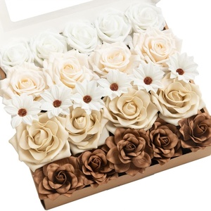 image:imageLings moment Artificial Flowers Fake Silk Orchid Faux Foam Roses Combo for DIY Wedding Bouquets Centerpieces Arrangements Bridal Shower Party Home Decorations Tawny Beige amp Sand Beige 21pcsBegtawny Beige  Earth Brown