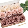 image:imageLings moment Artificial Flowers Fake Silk Roses Faux Foam Rose Combo for DIY Wedding Bouquets Centerpieces Arrangements Bridal Shower Party Home Decorations Pale Lavender amp Sage PurplePk Dusty Rose  Nude