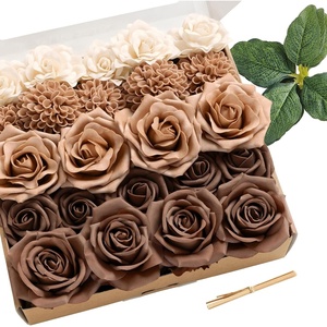 image:imageLings moment Artificial Flowers Fake Silk Roses Faux Foam Rose Combo for DIY Wedding Bouquets Centerpieces Arrangements Bridal Shower Party Home Decorations Pale Lavender amp Sage PurpleBrn Brown  Cream