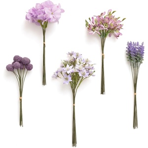 image:imageLings moment Artificial Greenery Stems Box Set Faux Greenery Picks for DIY Bridal Bouquets Wedding Floral Arrangement Table Centerpieces Dark Green amp SageFiller Flower Combo Pale Lavender  Lilac