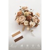image:imageLings moment Beige Wedding Bouquets for Bride Brown Bridal Bouquets for Bride 13 Inch Free Form Artificial Wedding Flower Bouquet