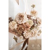 image:imageLings moment Beige Wedding Bouquets for Bride Brown Bridal Bouquets for Bride 13 Inch Free Form Artificial Wedding Flower Bouquet
