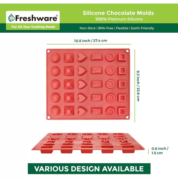 imageFreshware 12Cavity Petite Silicone Mold for Soap Bread Loaf Muffin Brownie Cornbread Cheesecake Pudding and MoreAssorted 30 Cup 2Pack