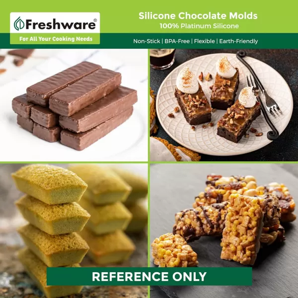 imageFreshware 12Cavity Petite Silicone Mold for Soap Bread Loaf Muffin Brownie Cornbread Cheesecake Pudding and MoreFinancier 24 Cup 2Pack