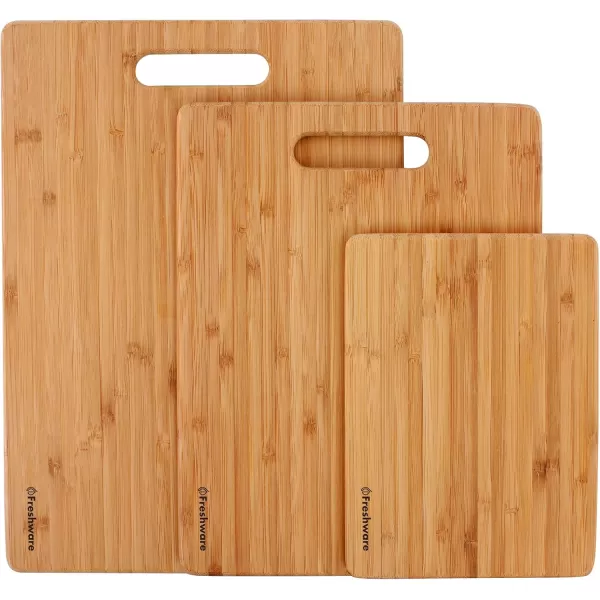 imageBamboo Cutting Boards for Kitchen with Juice Groove ExtraLarge Wood Cutting Board for Chopping Meat Vegetables Fruits Cheese Knife Friendly Serving Tray with Handles 18 x 125inch11L x 85W