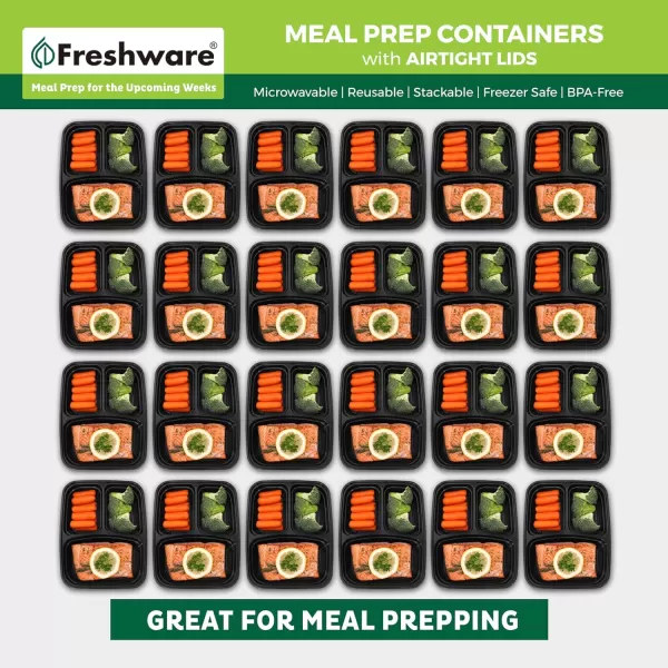 imageFreshware Bento Box Meal Prep Container 32 1Compartment 150Pack 32 ounce32OZ15PK