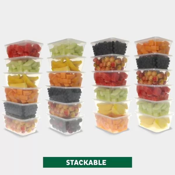 imageFreshware Food Storage Containers 36 Set 16 oz Plastic Deli Containers with Lids Slime Soup Meal Prep Containers  BPA Free  Stackable  Leakproof  MicrowaveDishwasherFreezer Safe34 oz  50Sets