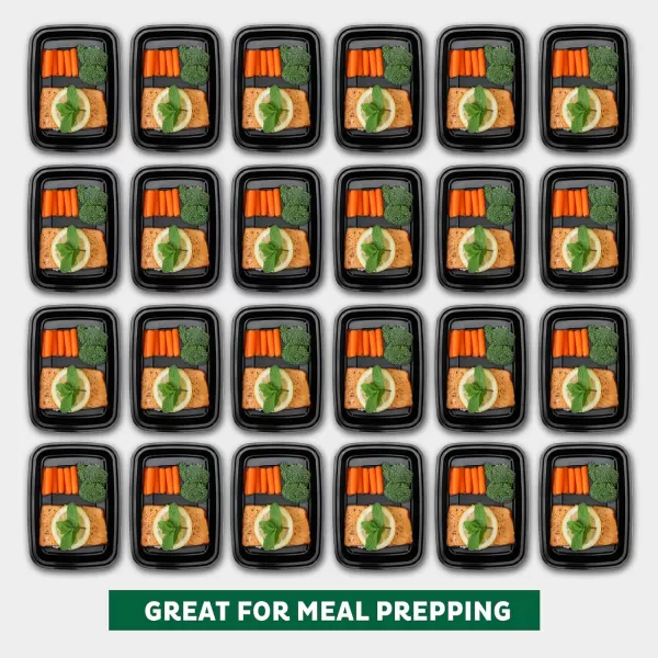 imageFreshware Meal Prep Containers 1 Compartment Food Storage Containers with Lids Bento Box BPA Free Stackable 16 oz 150 count Pack of 128OZ15PK