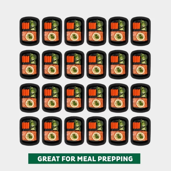 imageFreshware Meal Prep Containers 1 Compartment Food Storage Containers with Lids Bento Box BPA Free Stackable 16 oz 150 count Pack of 132OZ50PK