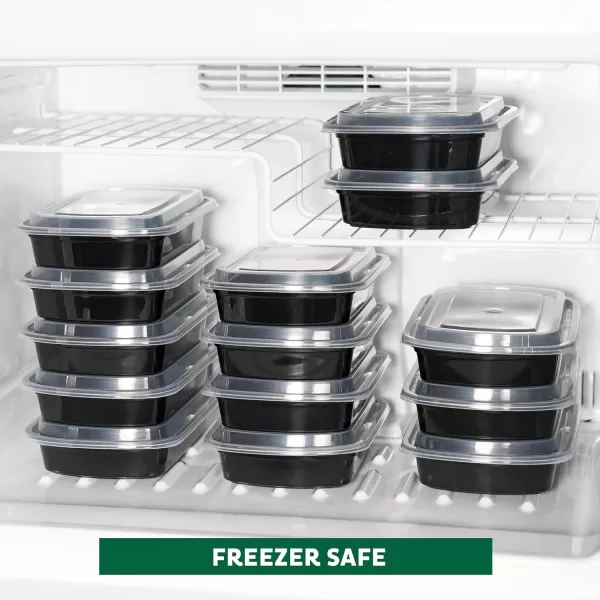 imageFreshware Meal Prep Containers 1 Compartment Food Storage Containers with Lids Bento Box BPA Free Stackable 16 oz 150 count Pack of 132OZ50PK