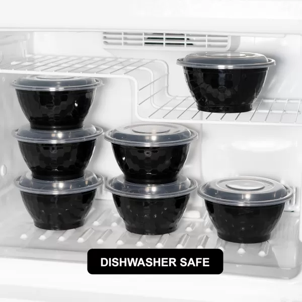 imageFreshware Meal Prep Containers 10 Pack Bento Box Food Storage Containers Plastic Bowls with Lids for Soup and Salad BPA Free Stackable Lunch Boxes MicrowaveDishwasherFreezer Safe 42 oz32OZ150PK