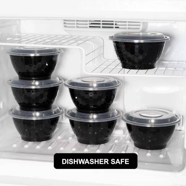 imageFreshware Meal Prep Containers 10 Pack Bento Box Food Storage Containers Plastic Bowls with Lids for Soup and Salad BPA Free Stackable Lunch Boxes MicrowaveDishwasherFreezer Safe 42 oz42OZ10PK