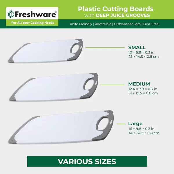imagePlastic Cutting Boards for Kitchen Cutting Board Set of 3 Juice Grooves with Easy Grip Handle BPAFree NonPorous Dishwasher Safe Black MarblePlastic  Set of 3