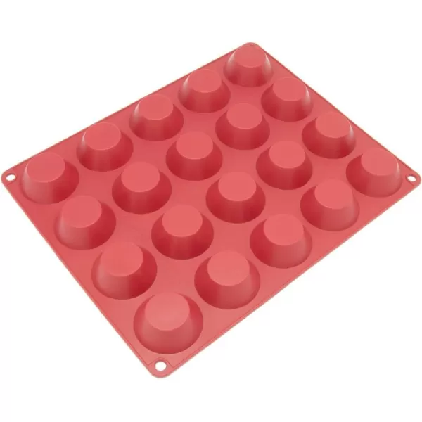 imageFreshware 20Cavity Mini Silicone Mold for Homemade Tart Quiche Pastry Cake Pie Pudding Jello and MoreMini Muffin