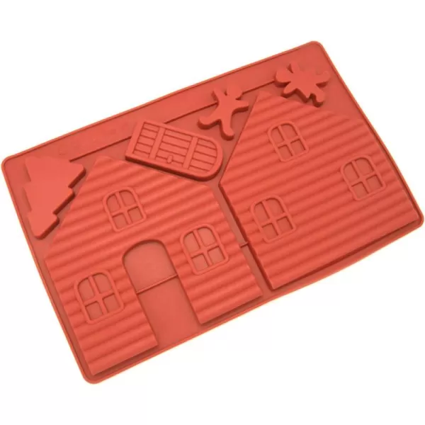 imageFreshware Silicone Gingerbread and Chocolate House Mold  2 pcs