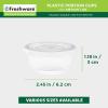 image:imageFreshware Plastic Portion Cups with Lids 2 Ounce 400 Set Disposable Plastic Cups for Meal Prep Salad Dressing Jellos Shot Cup Condiment and Dipping Sauce Cup2 oz  200 set