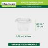 image:imageFreshware Plastic Portion Cups with Lids 2 Ounce 400 Set Disposable Plastic Cups for Meal Prep Salad Dressing Jellos Shot Cup Condiment and Dipping Sauce Cup1 oz  100 sets