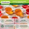 image:imageFreshware Plastic Portion Cups with Lids 2 Ounce 400 Set Disposable Plastic Cups for Meal Prep Salad Dressing Jellos Shot Cup Condiment and Dipping Sauce Cup1 oz  100 sets