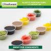 image:imageFreshware Plastic Portion Cups with Lids 2 Ounce 400 Set Disposable Plastic Cups for Meal Prep Salad Dressing Jellos Shot Cup Condiment and Dipping Sauce Cup325 oz  100 sets