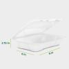 image:imageFreshware Clamshell Food Containers with Lids 6x6 100Pack Disposable To Go Containers Biodegradable Sugarcane To Go Boxes  Paper Container  Microwave amp Freezer Safe Stackable9 x 6 Inch