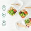 image:imageFreshware Clamshell Food Containers with Lids 6x6 100Pack Disposable To Go Containers Biodegradable Sugarcane To Go Boxes  Paper Container  Microwave amp Freezer Safe Stackable6 x 6 Inch