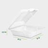 image:imageFreshware Clamshell Food Containers with Lids 6x6 100Pack Disposable To Go Containers Biodegradable Sugarcane To Go Boxes  Paper Container  Microwave amp Freezer Safe Stackable8 x 8 Inch