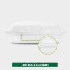 image:imageFreshware Clamshell Food Containers with Lids 6x6 100Pack Disposable To Go Containers Biodegradable Sugarcane To Go Boxes  Paper Container  Microwave amp Freezer Safe Stackable8 x 8 Inch