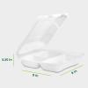 image:imageFreshware Clamshell Food Containers with Lids 8x8 3Compartment 100Pack Disposable To Go Containers Biodegradable Sugarcane To Go Boxes  Paper Container  Microwave amp Freezer Safe Stackable9 x 9 Inch  100 Pack
