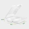 image:imageFreshware Clamshell Food Containers with Lids 8x8 3Compartment 100Pack Disposable To Go Containers Biodegradable Sugarcane To Go Boxes  Paper Container  Microwave amp Freezer Safe Stackable8 x 8 Inch  200 Pack