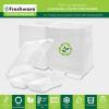 image:imageFreshware Clamshell Food Containers with Lids 8x8 3Compartment 100Pack Disposable To Go Containers Biodegradable Sugarcane To Go Boxes  Paper Container  Microwave amp Freezer Safe Stackable9 x 9 Inch  50 Pack